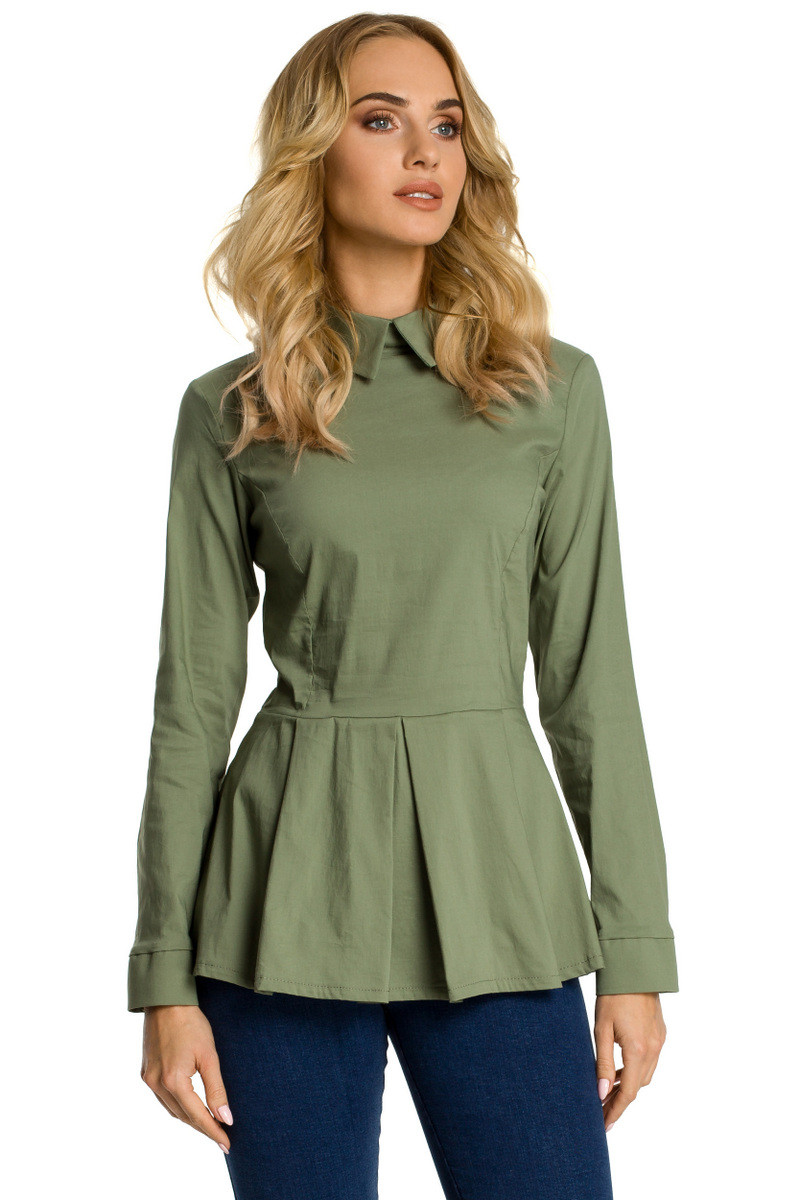 Made Of Emotion Woman's Blouse M339 Khaki