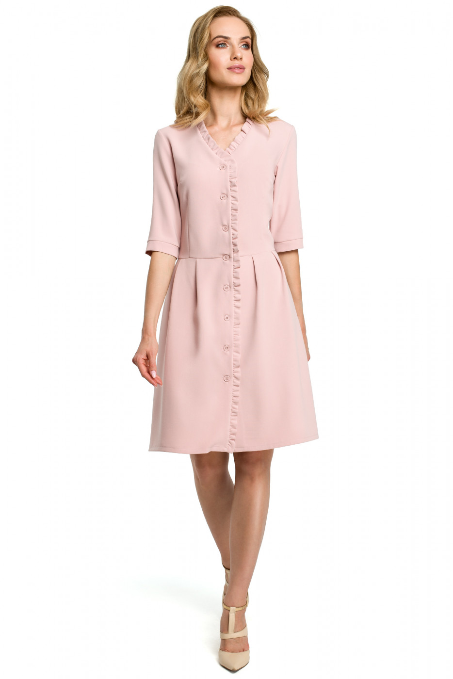 Made Of Emotion Woman's Dress M399 Powder