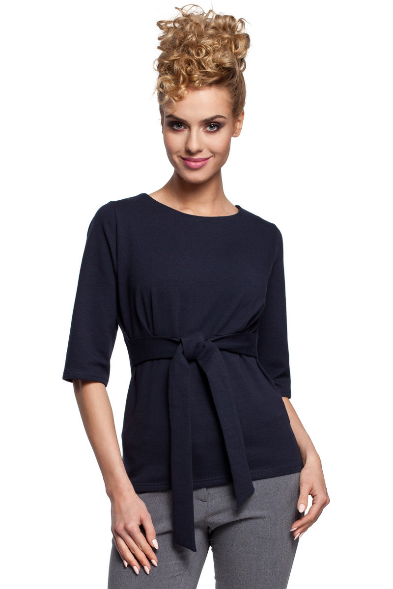 Made Of Emotion Woman's Blouse M287 Navy Blue