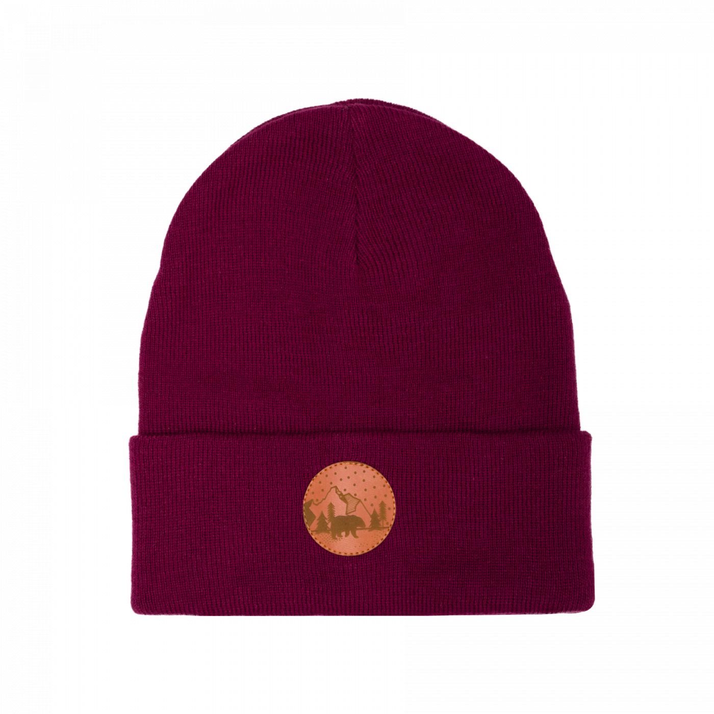 Kabak Unisex's Hat Beanie Cotton Burgundy-463D