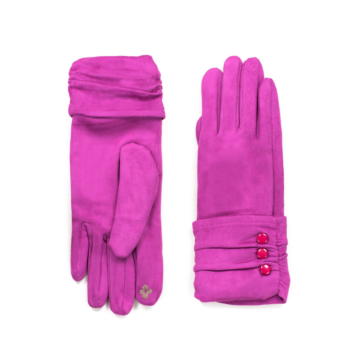 Art Of Polo Woman's Gloves rk18412 Fuchsia