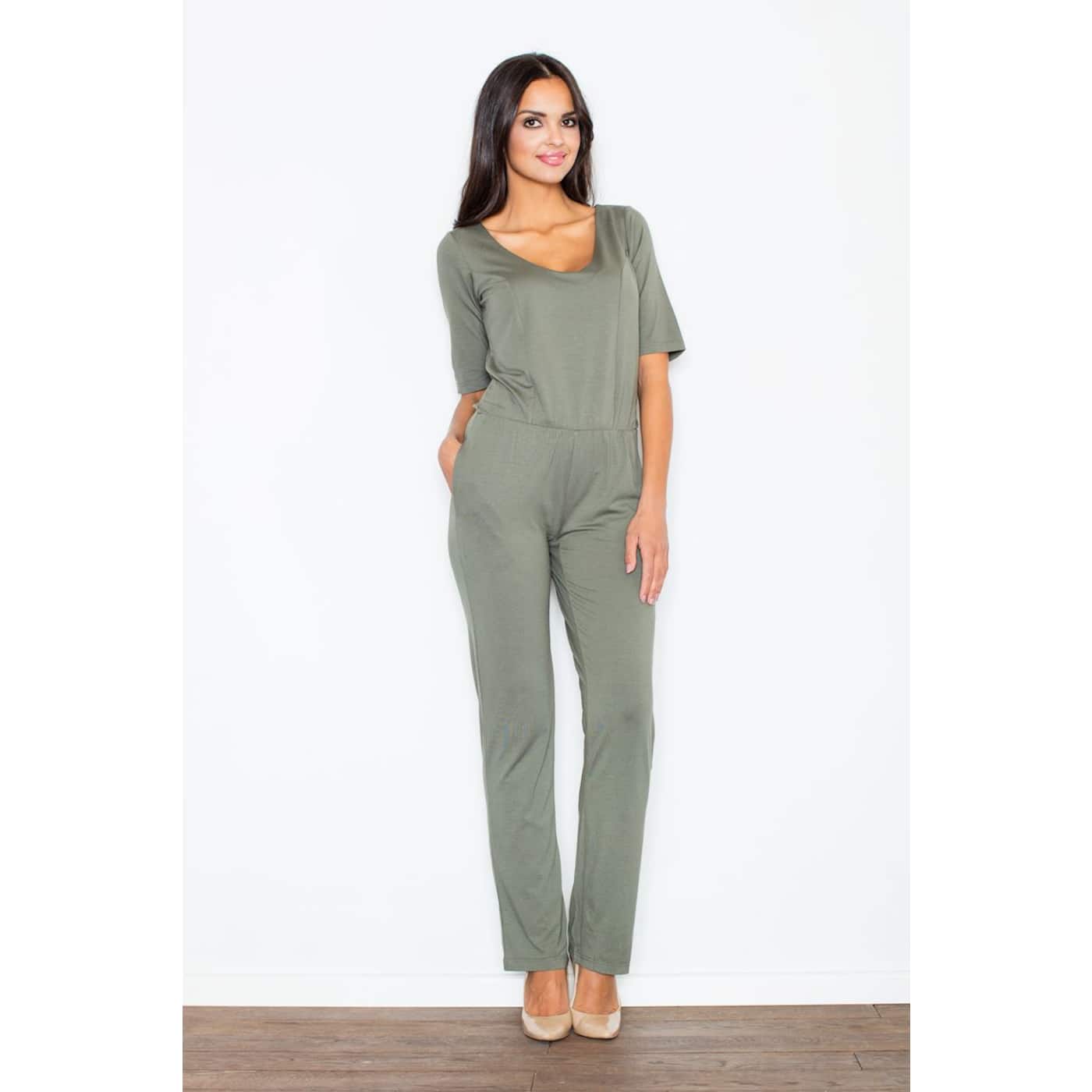 Figl Woman's Jumpsuit M262 Olive