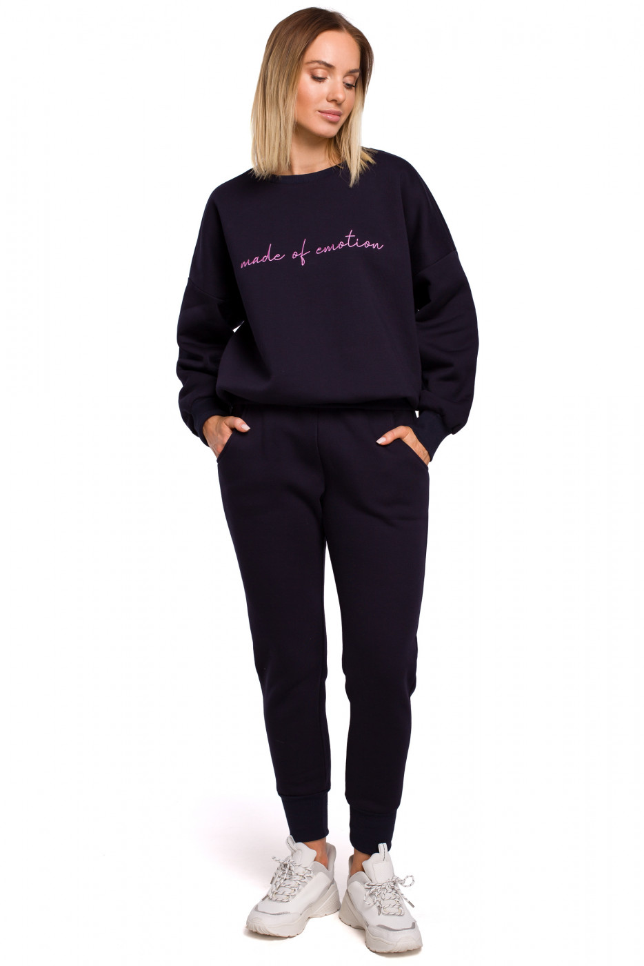 Made Of Emotion Woman's Sweatshirt M536 Navy Blue