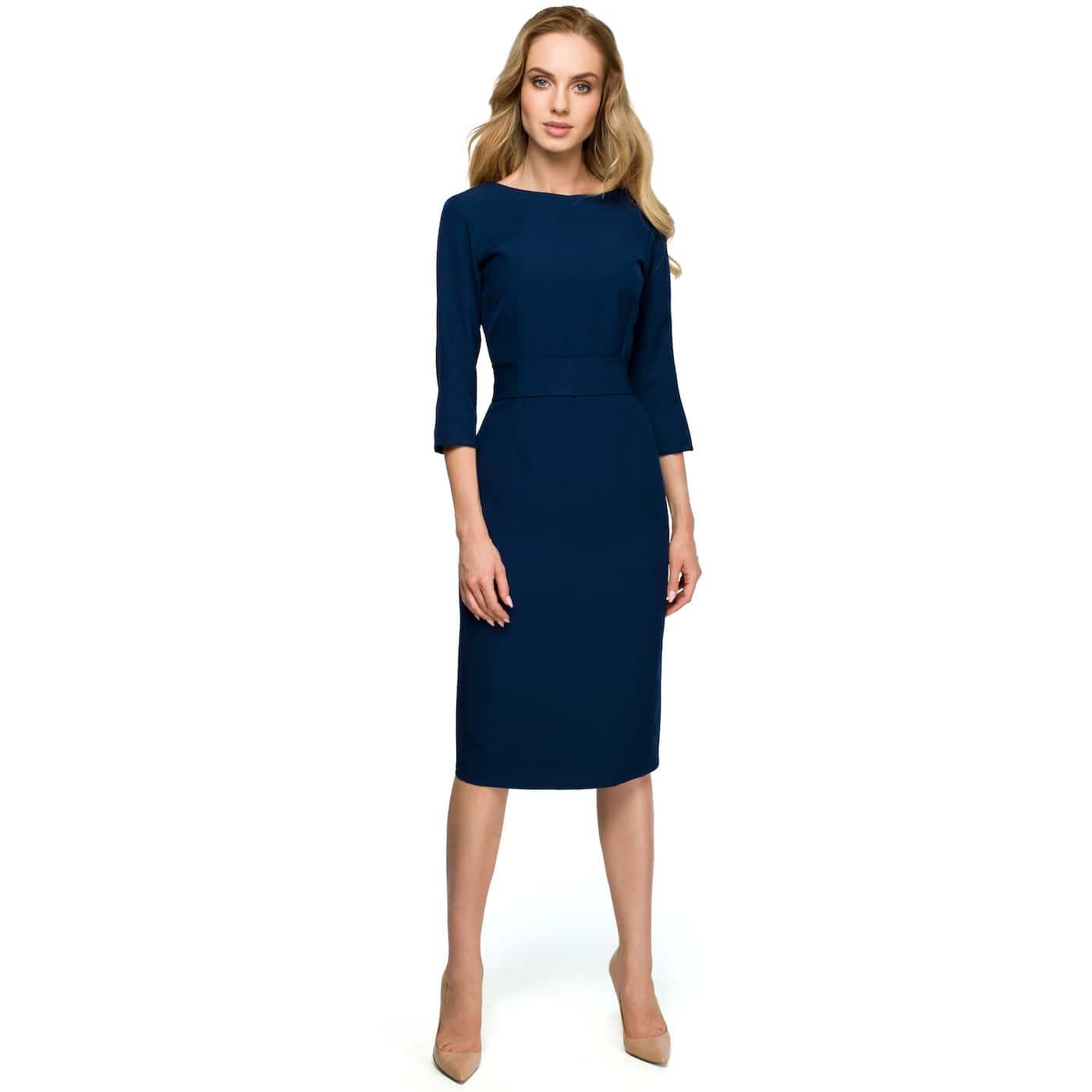 Stylove Woman's Dress S119 Navy Blue