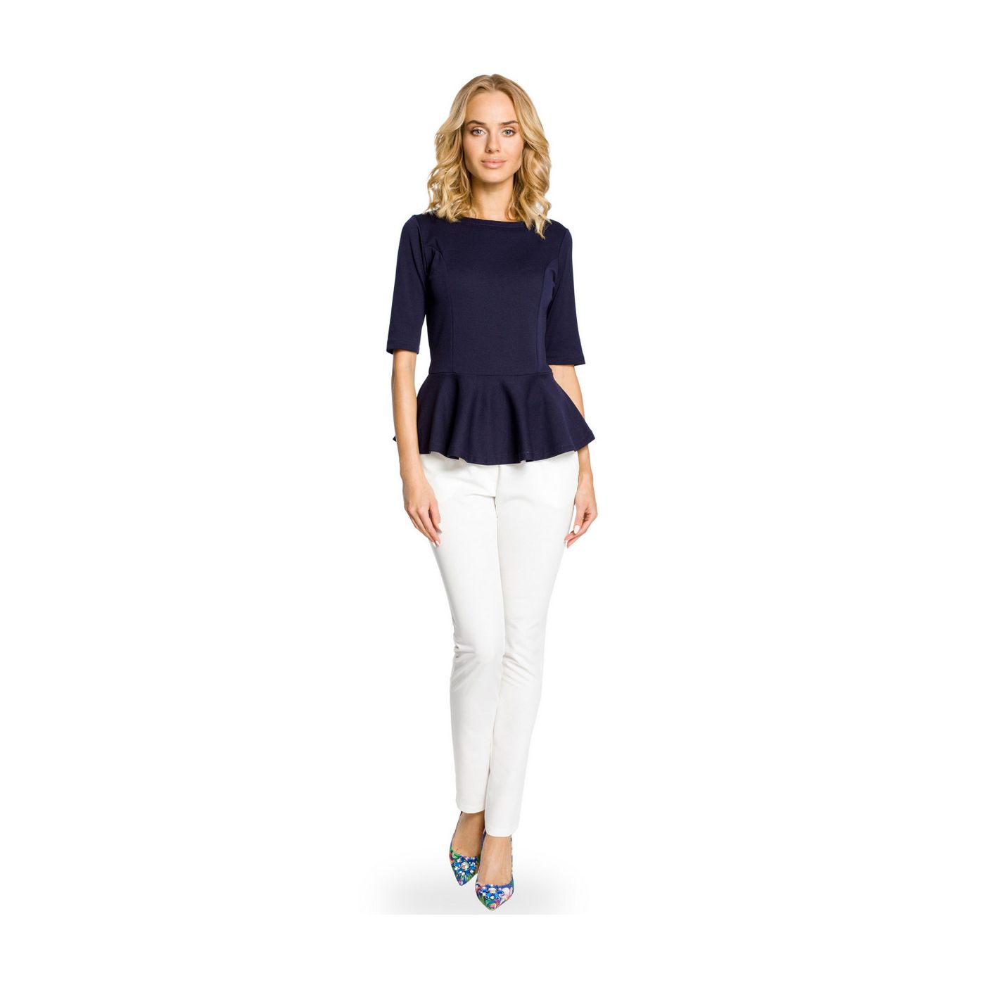 Made Of Emotion Woman's Top M007 Navy Blue