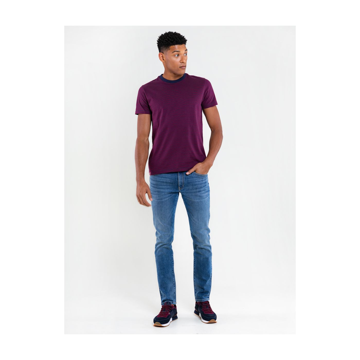 Big Star Man's Shortsleeve T-shirt 158890 Burgundy-604