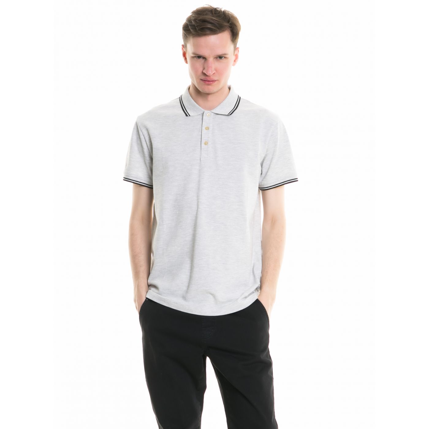 Big Star Man's Shortsleeve Polo T-shirt 154395 Light -984