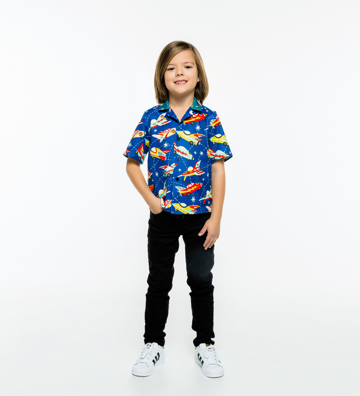 Mr. GUGU & Miss GO Man's Shirt SH-K1616 Navy Blue