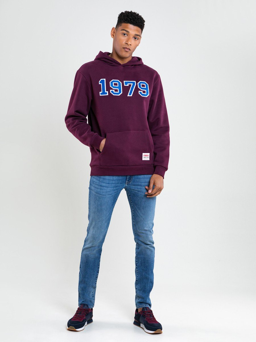 Big Star Man's Hooded Sweatshirt 174253 Burgundy-604