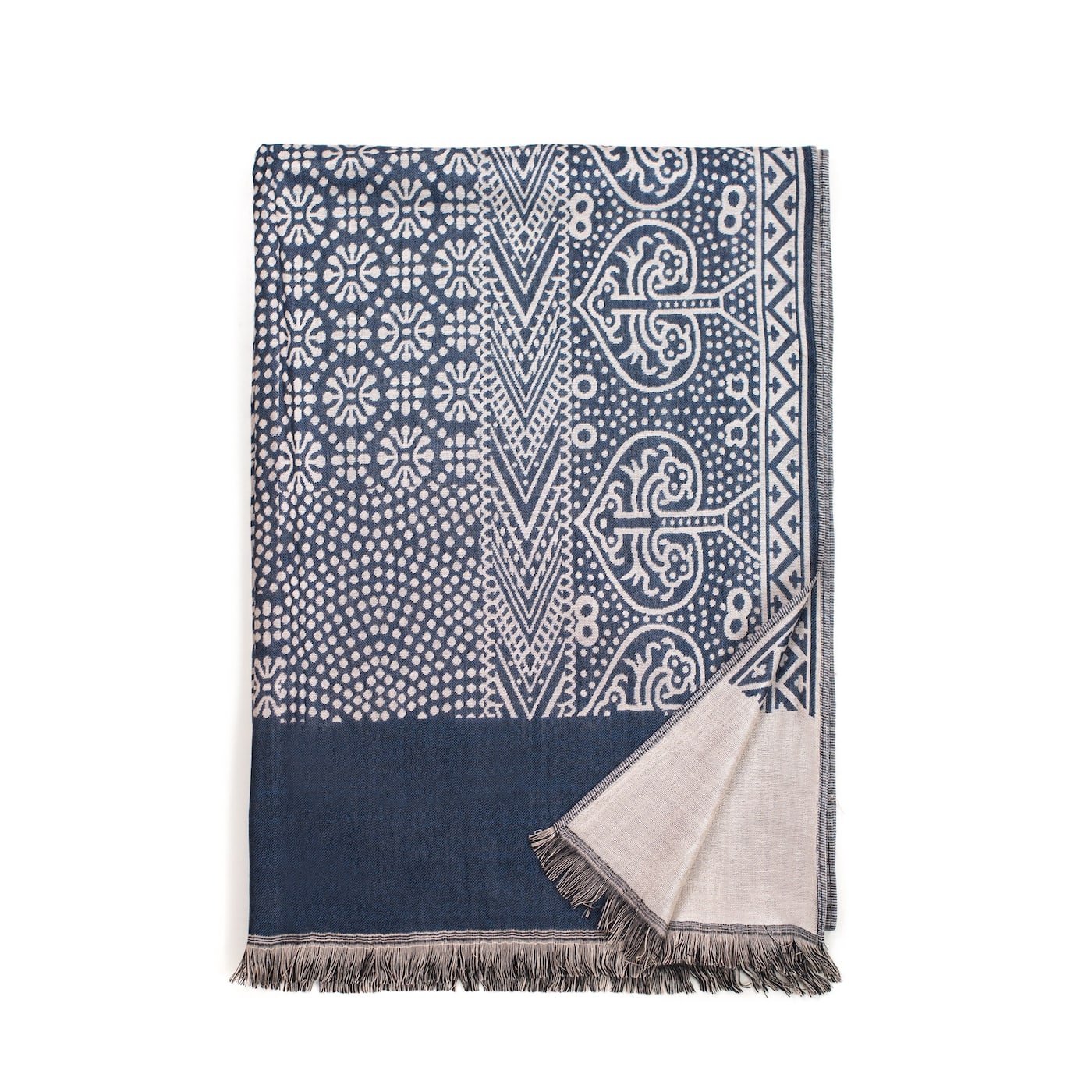 Art Of Polo Woman's Scarf sz19341 Navy Blue
