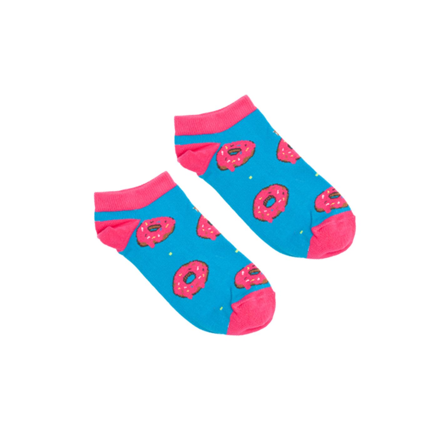Kabak Unisex's Socks Short Donuts Turquoise