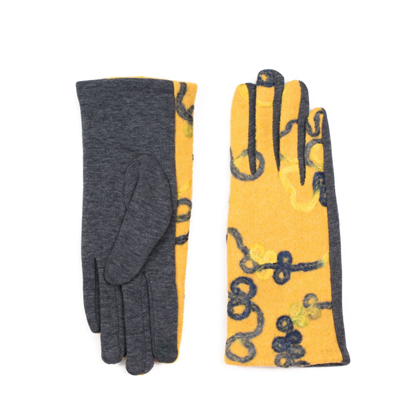Art Of Polo Woman's Gloves rk18411 Mustard