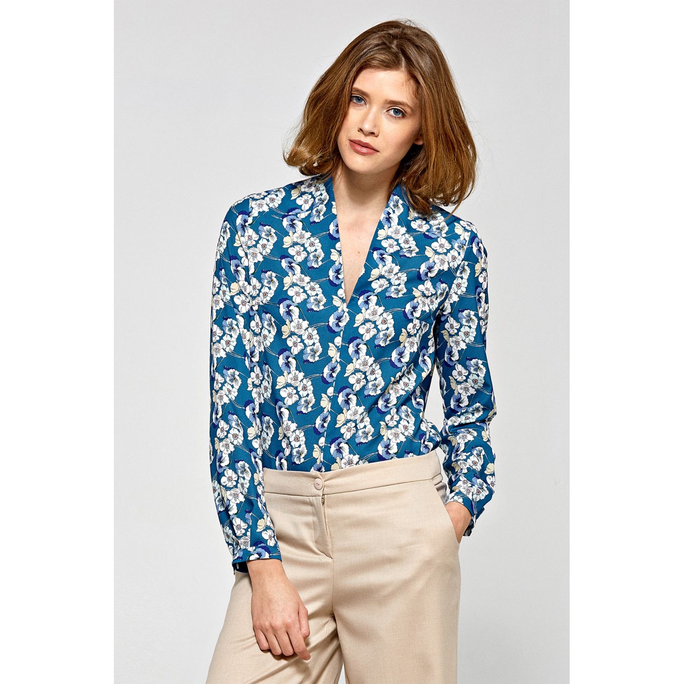 Colett Woman's Blouse Cb17 Flowers