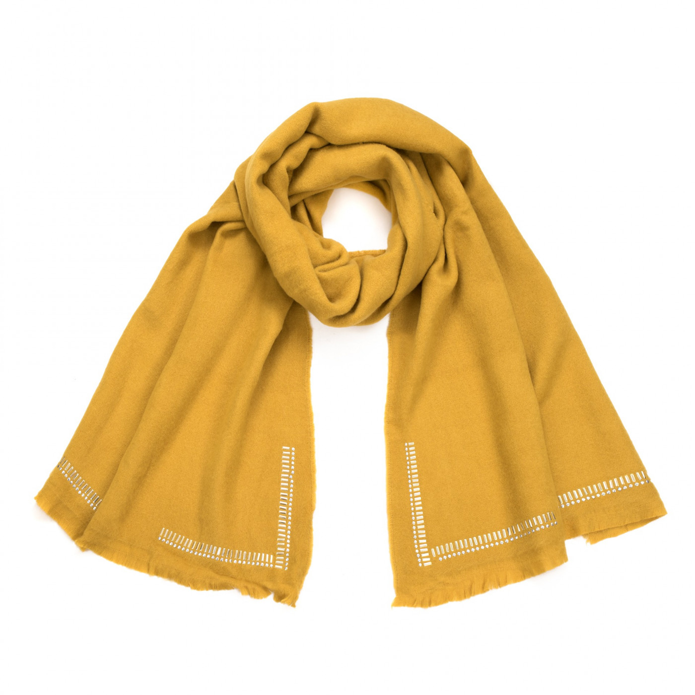 Art Of Polo Woman's Scarf sz17458 Mustard