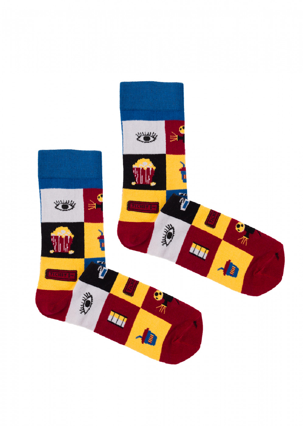 Kabak Unisex's Socks Patterned Cinema