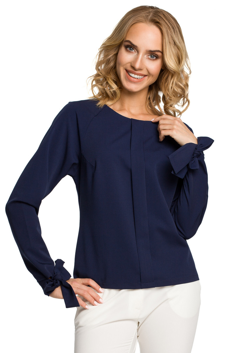 Made Of Emotion Woman's Blouse M322 Navy Blue