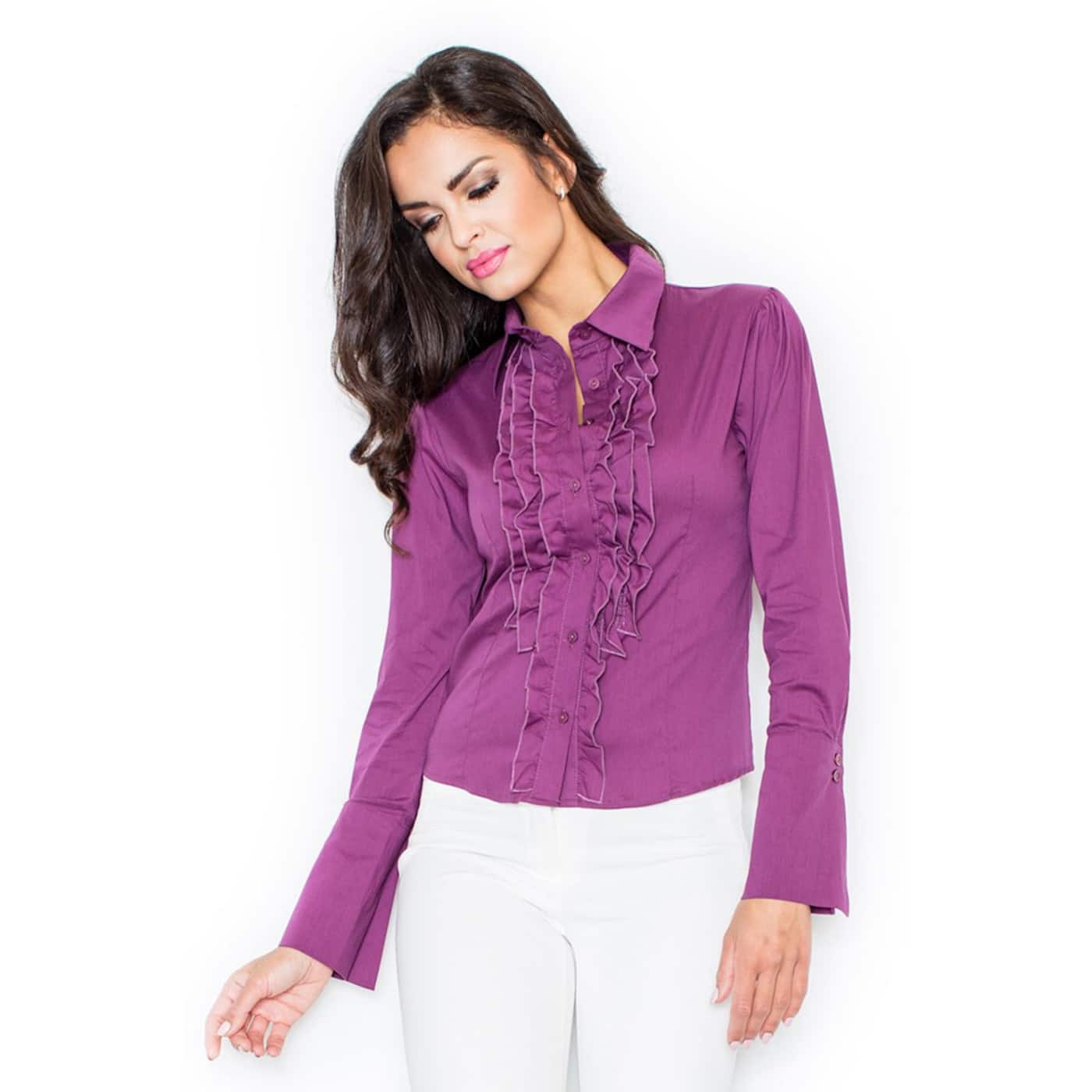 Figl Woman's Shirt M012 Eggplant
