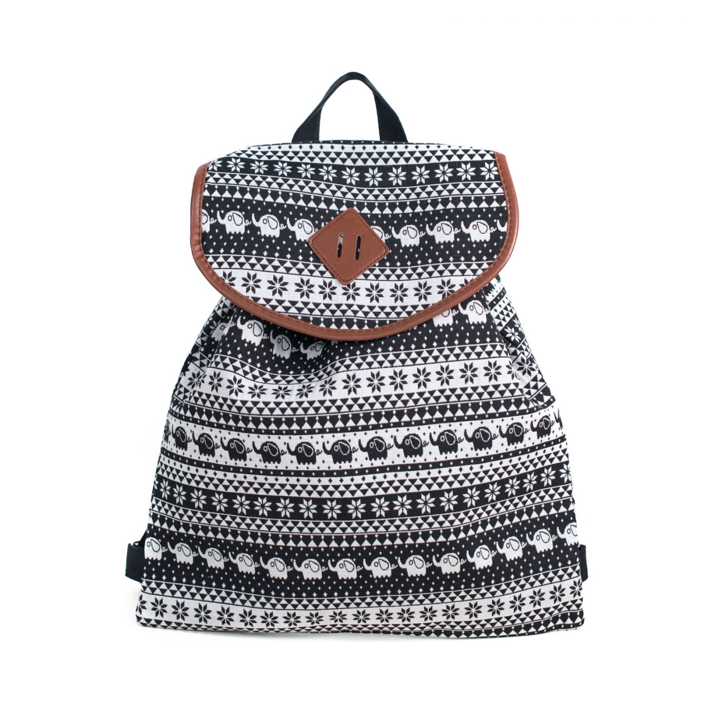Art Of Polo Woman's Backpack tr17198 Black/White
