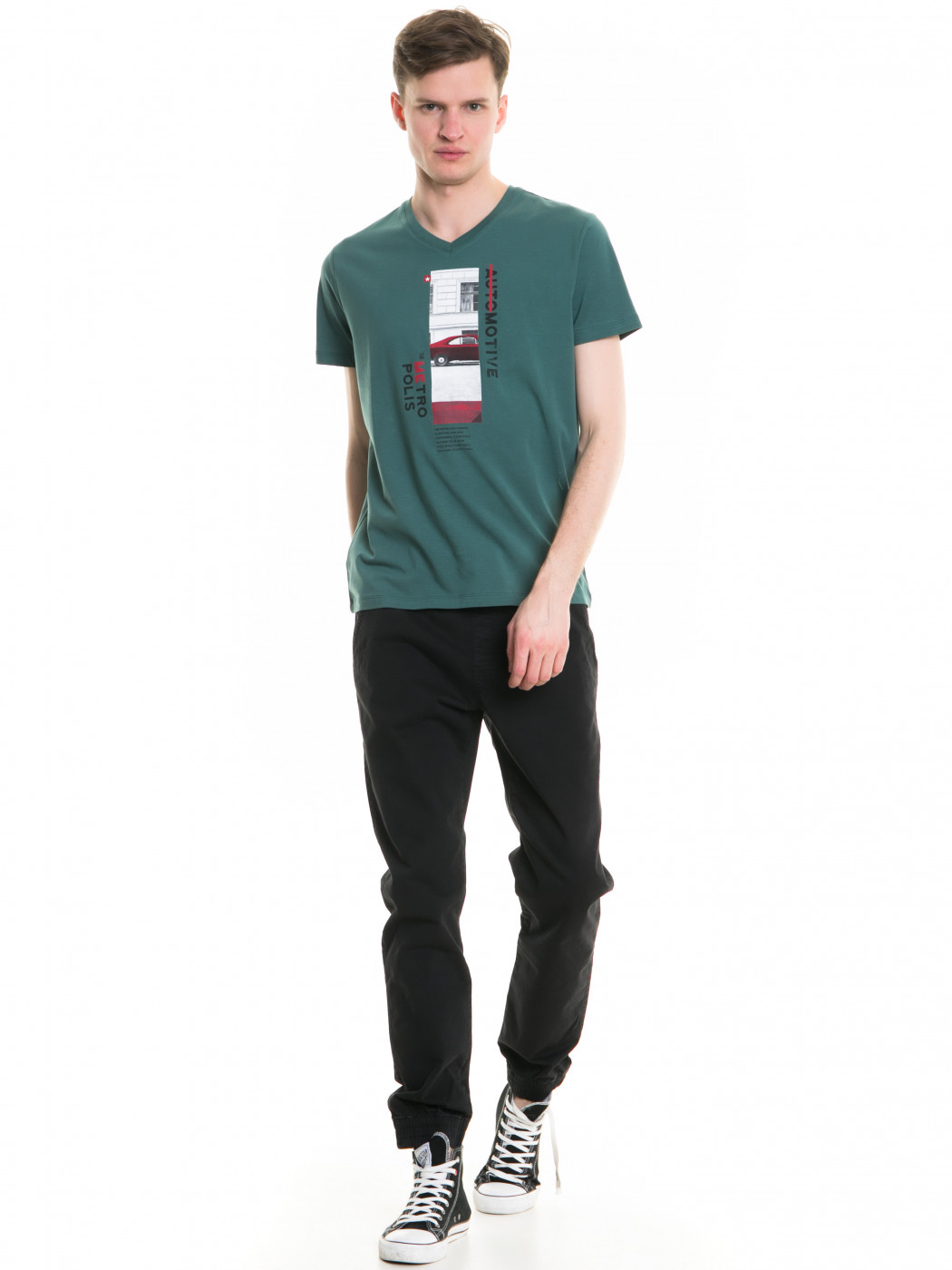 Big Star Man's Shortsleeve V-neck T-shirt 154418 -391