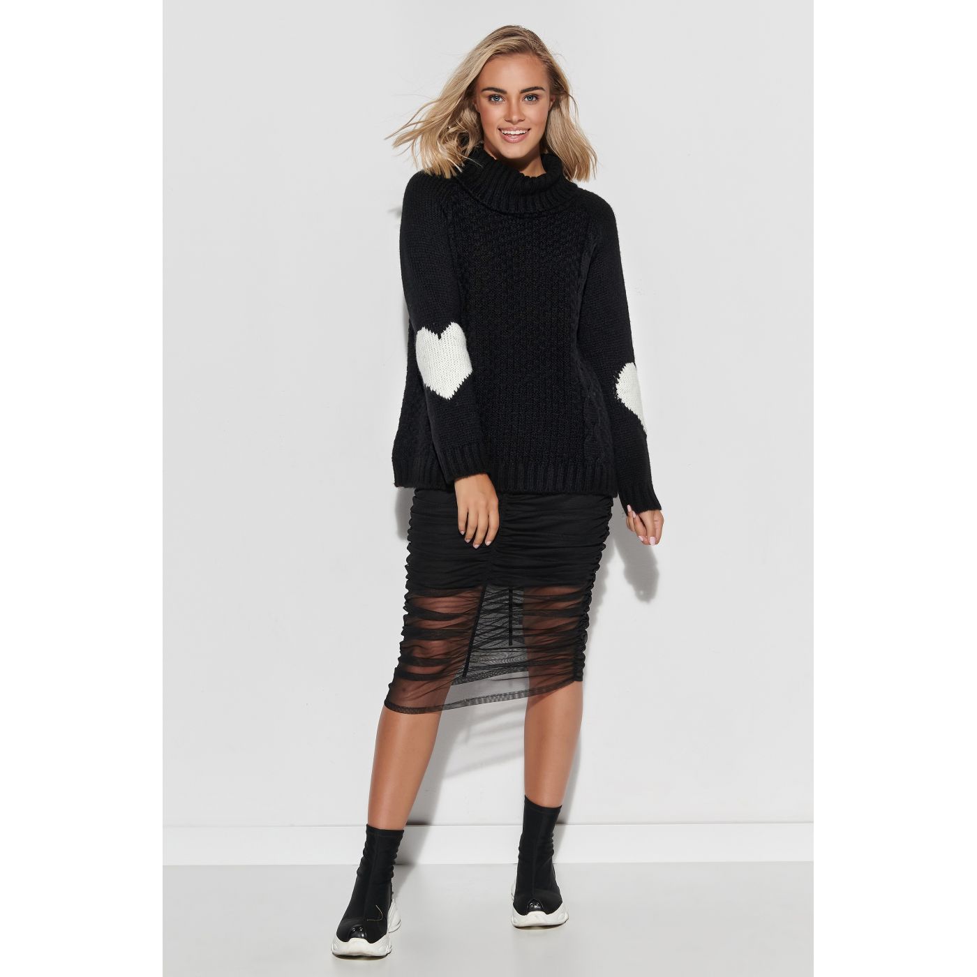Makadamia Woman's Sweater S104 Black/Ecru