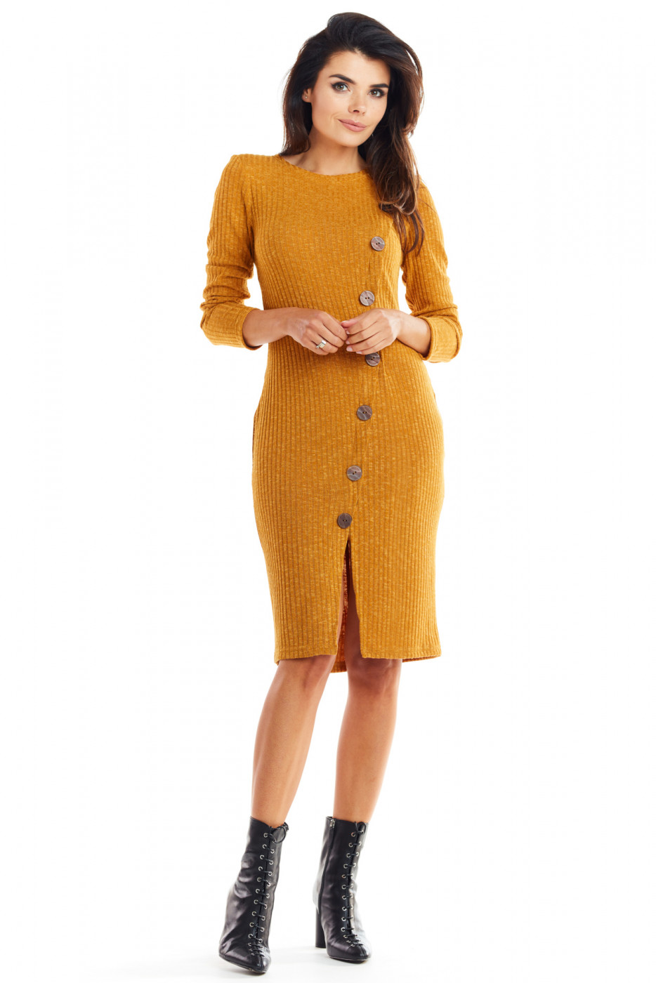 Awama Woman's Dress A342 Camel