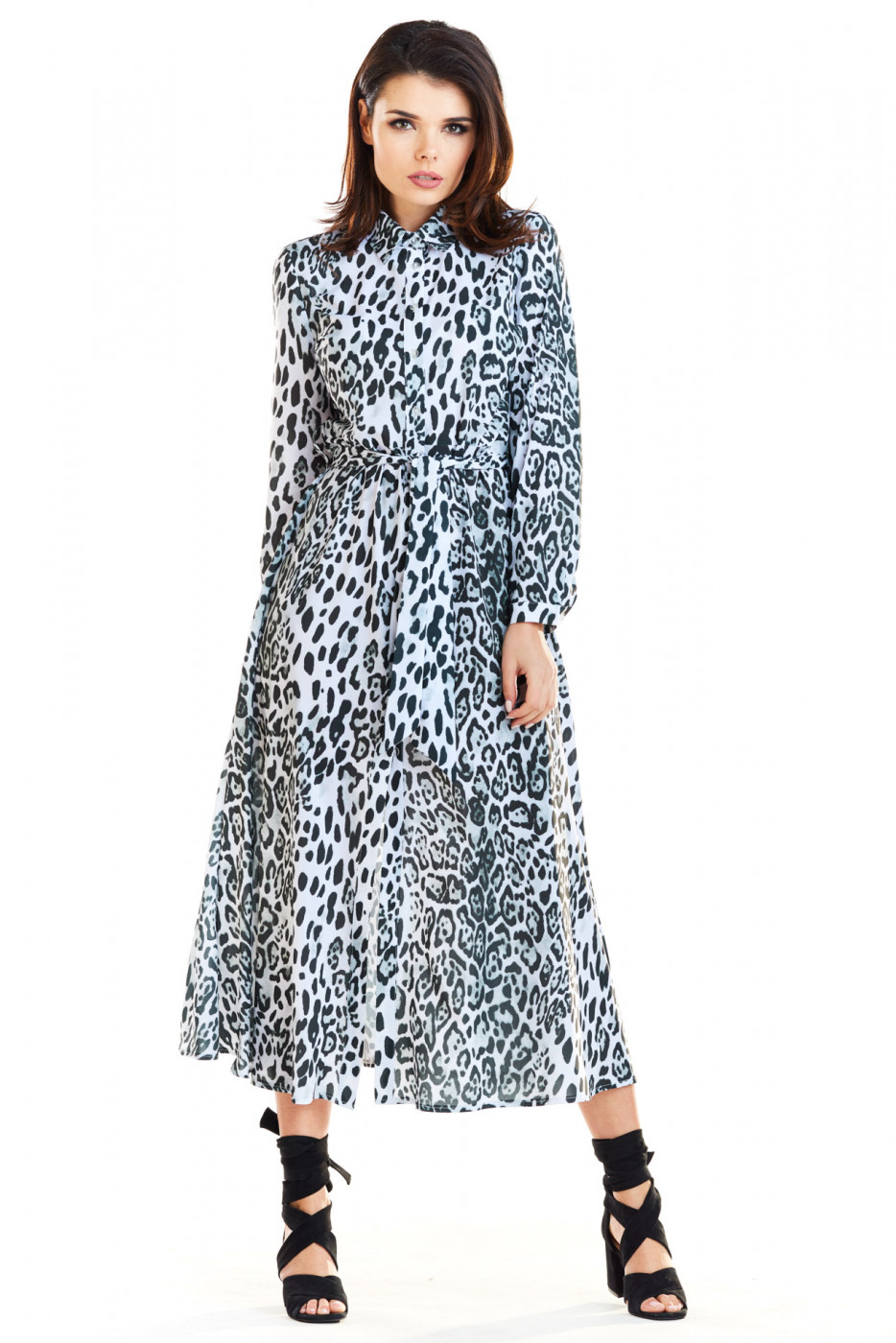 Awama Woman's Dress A262 Black/White