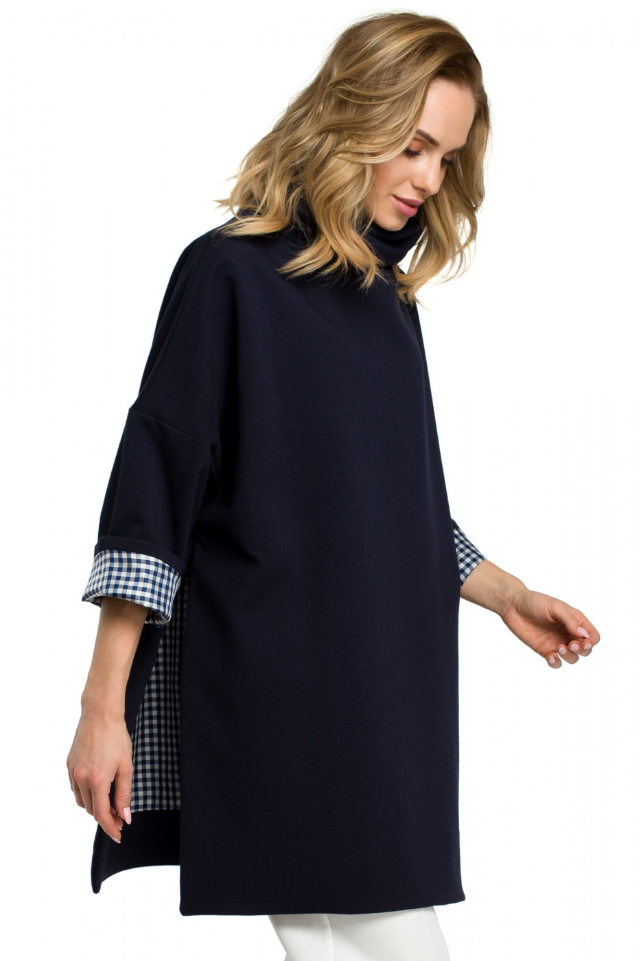 Made Of Emotion Woman's Sweatshirt M392 Navy Blue
