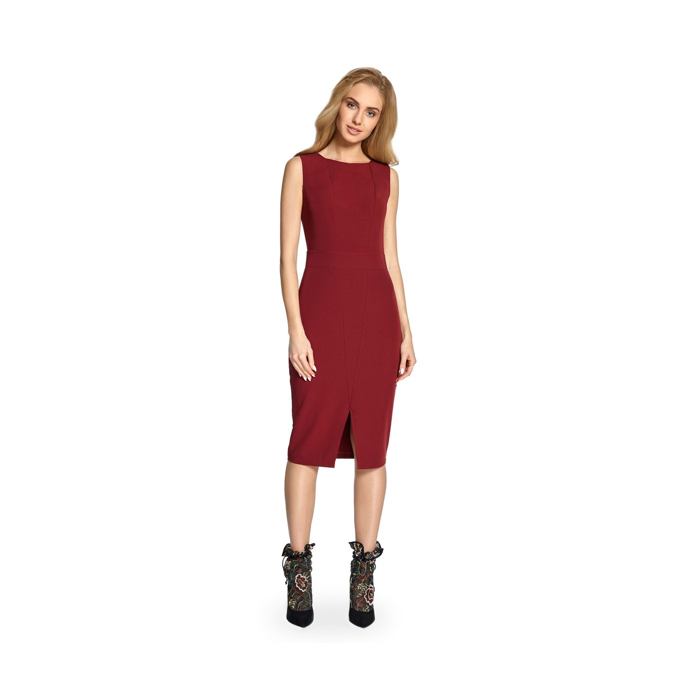 Stylove Woman's Dress S092 Maroon