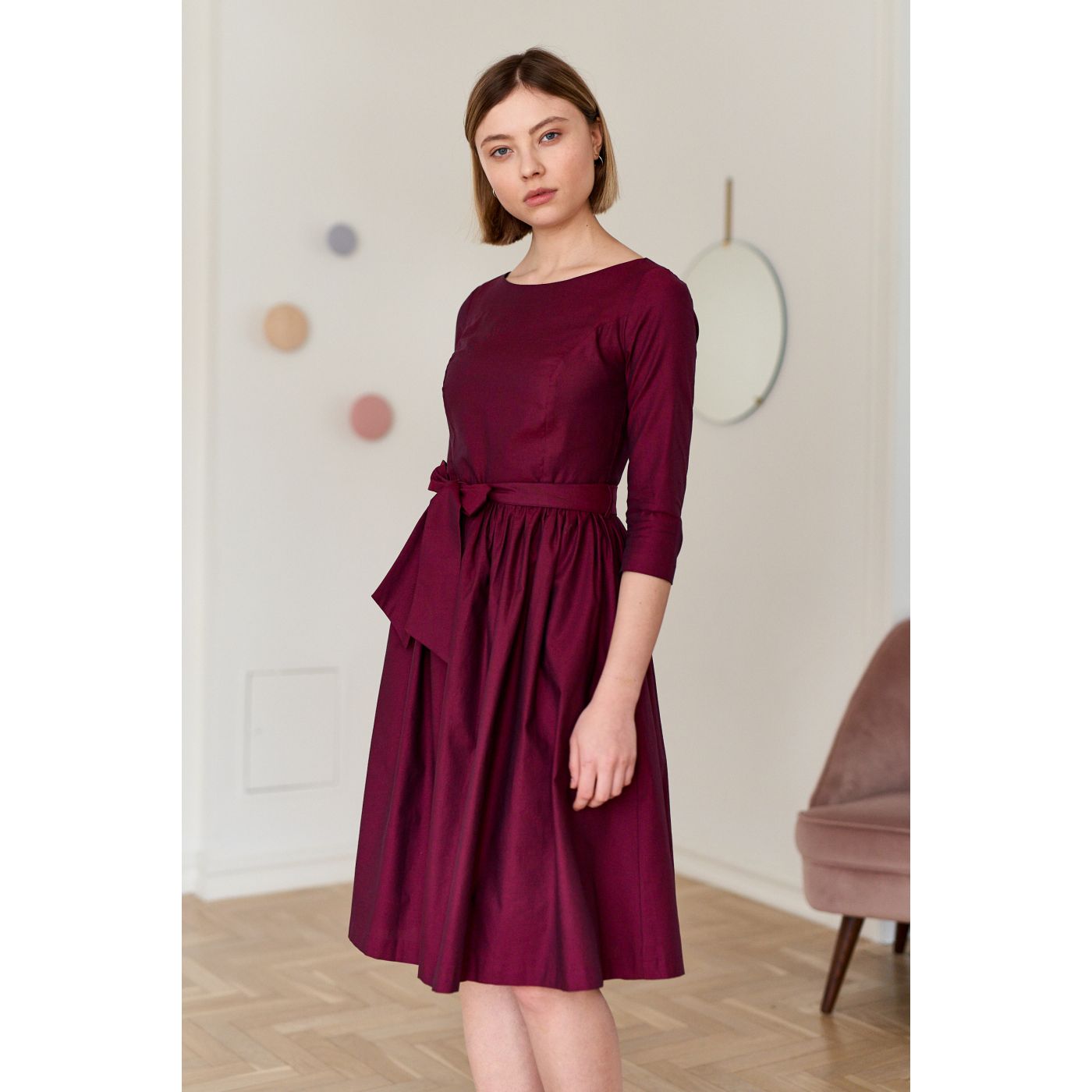 Marie Zélie Woman's Dress Melia Burgundy