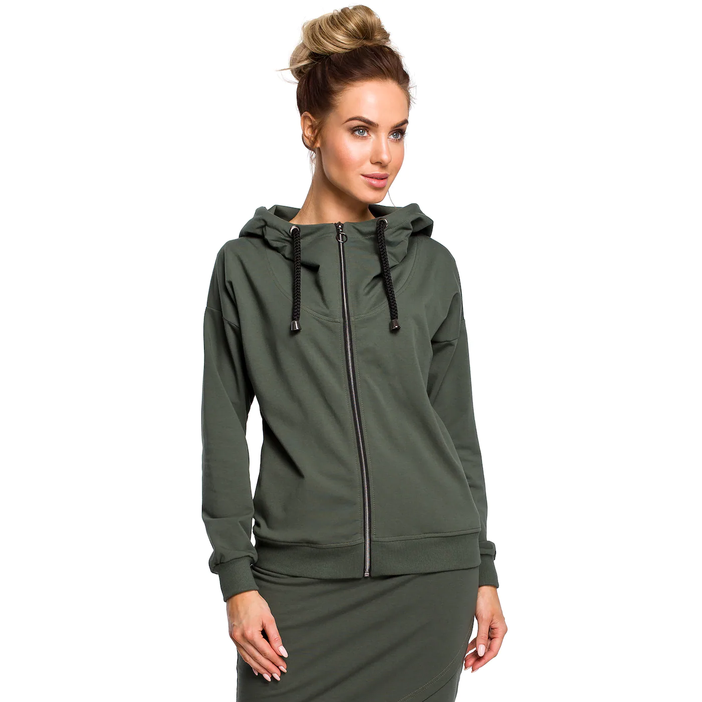 Made Of Emotion Woman's Sweatshirt M420 Military