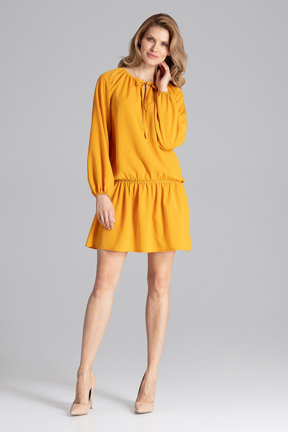 Figl Woman's Dress M661 Mustard