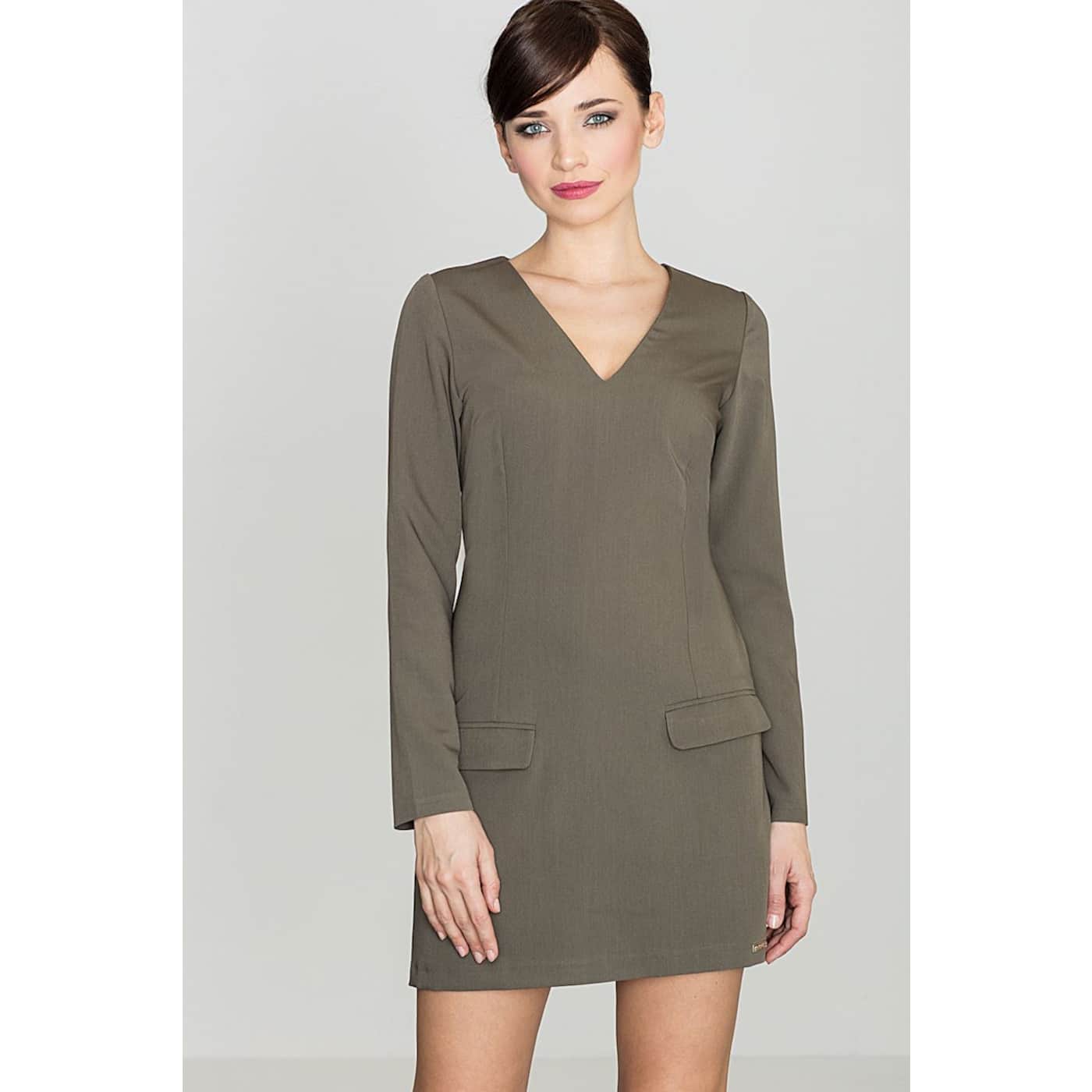 Lenitif Woman's Dress K373 Olive
