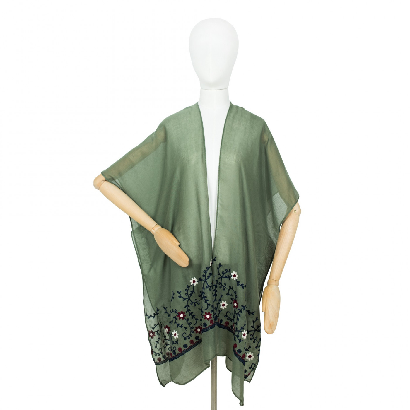 Art Of Polo Woman's Poncho sz20137 Olive