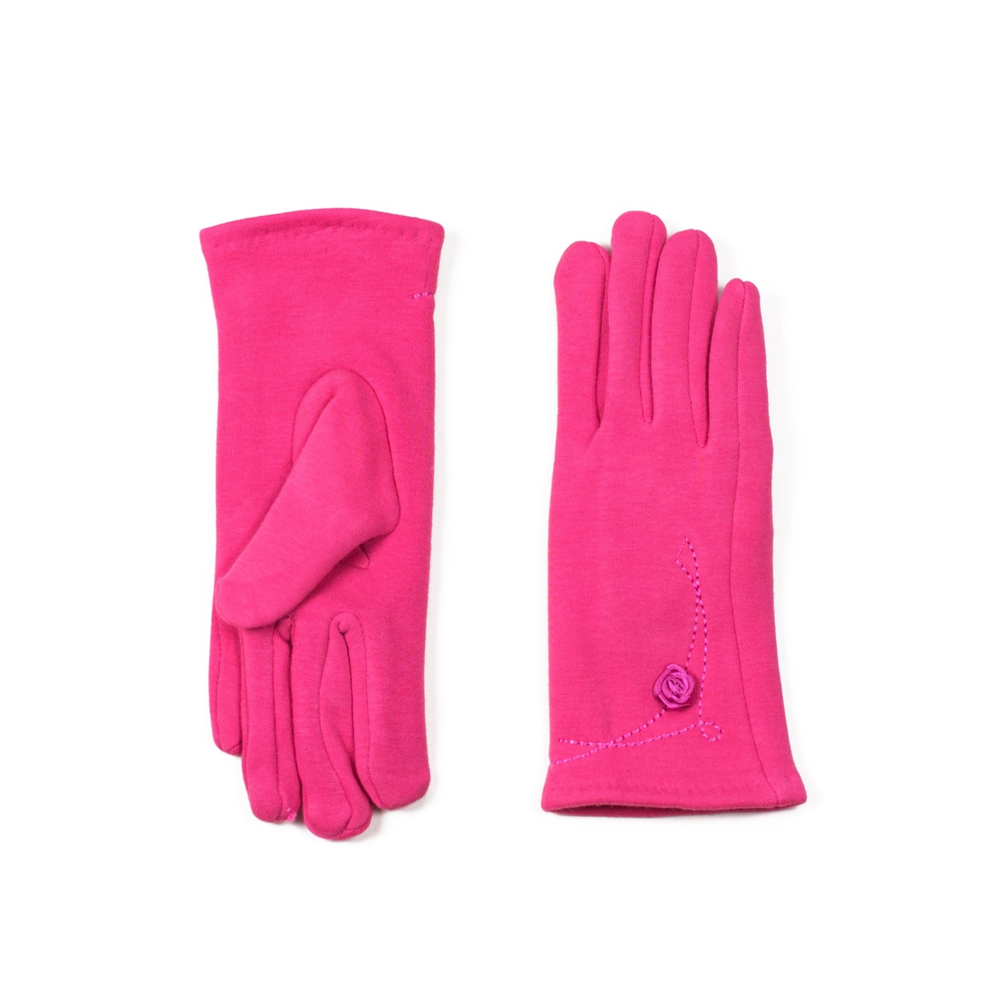 Art Of Polo Unisex's Gloves Rk16565 Fuchsia