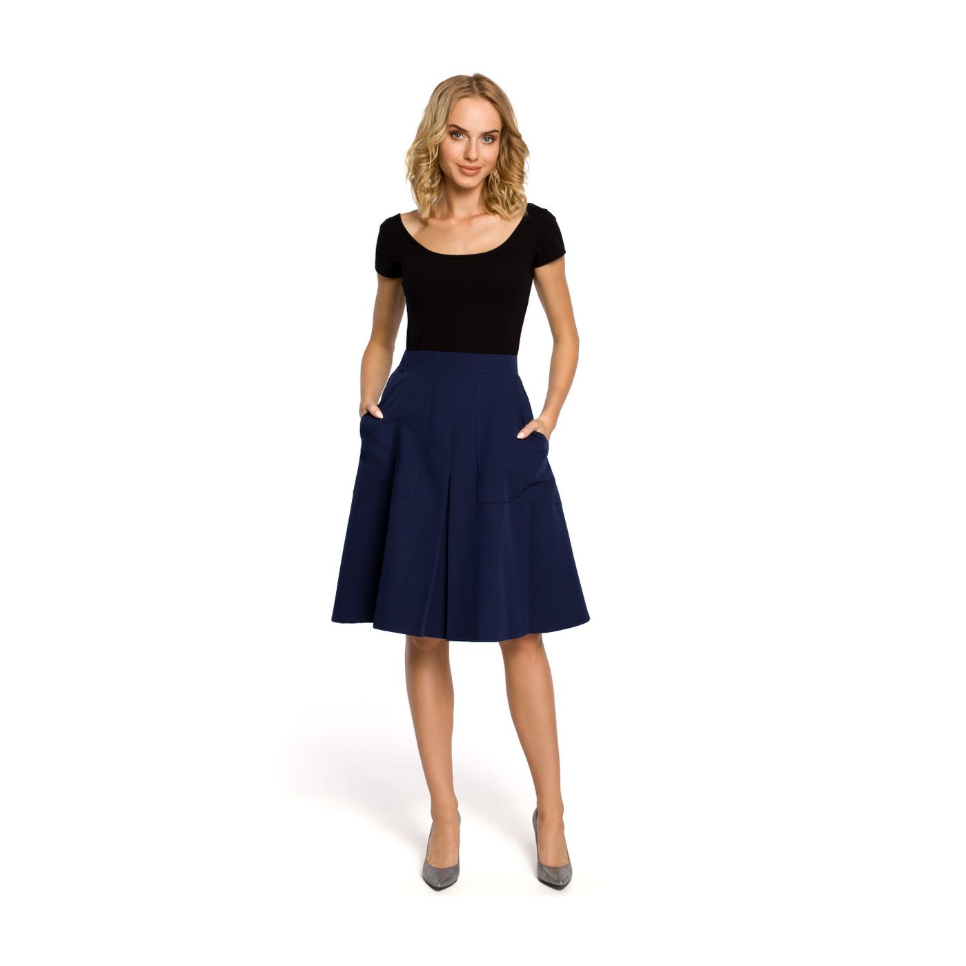 Made Of Emotion Woman's Skirt M184 Navy Blue