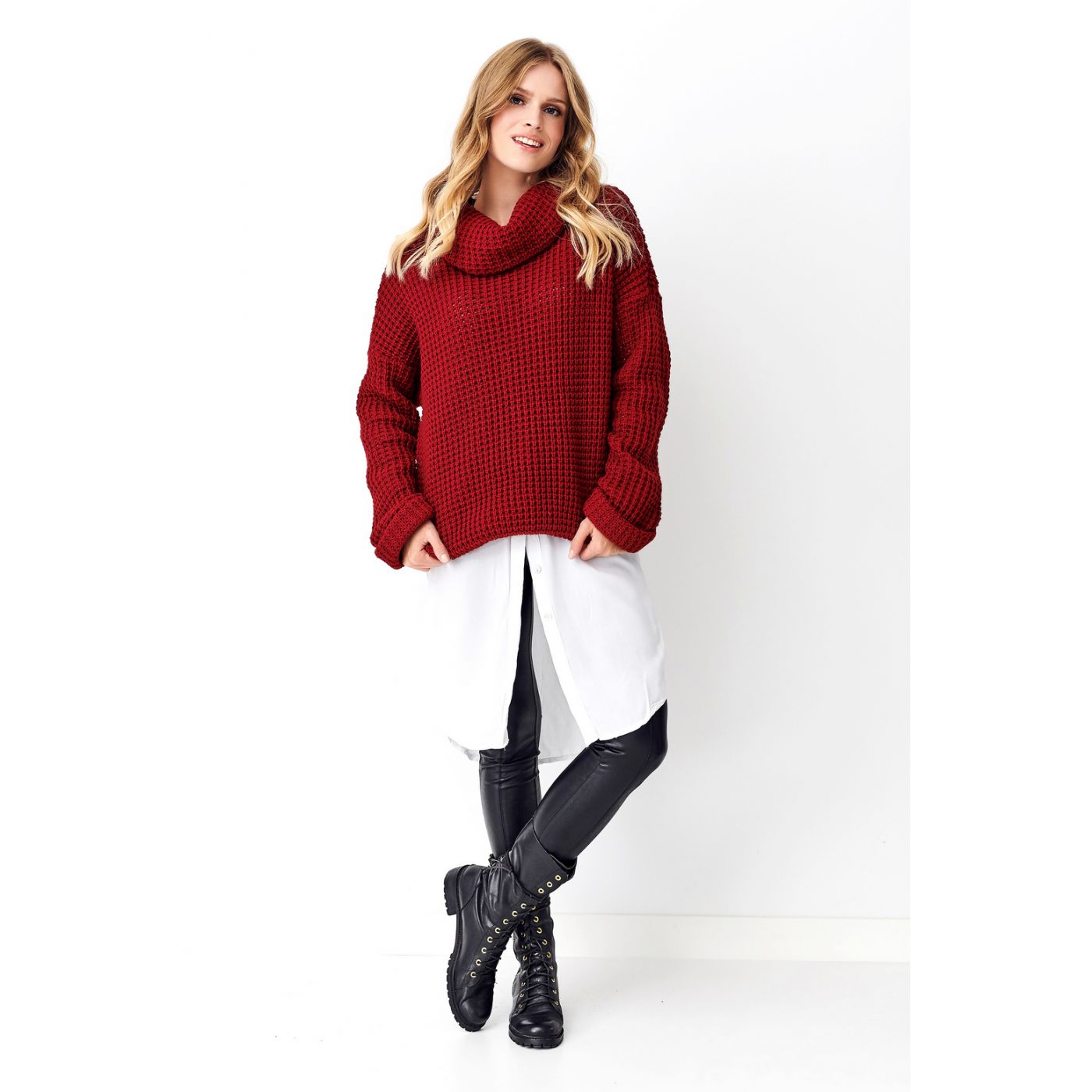 Numinou Woman's Sweater Nu_S71 Maroon