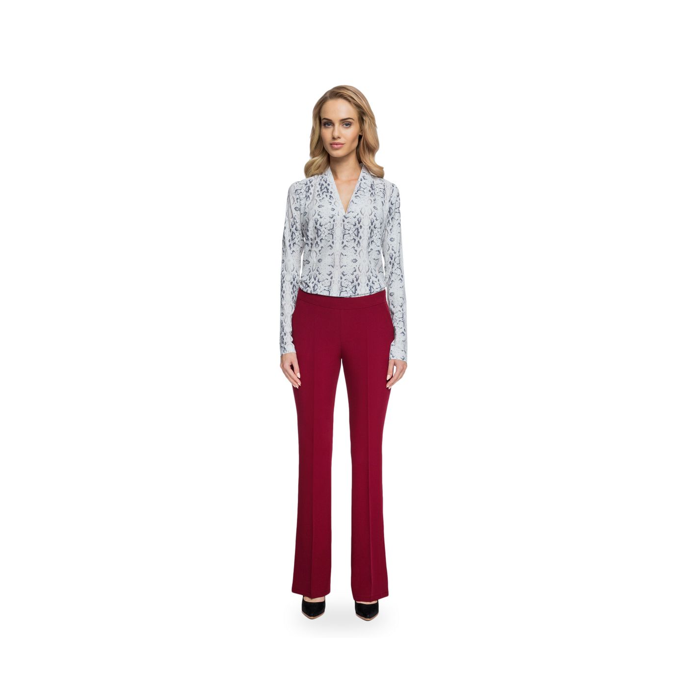 Stylove Woman's Pants S086 Maroon