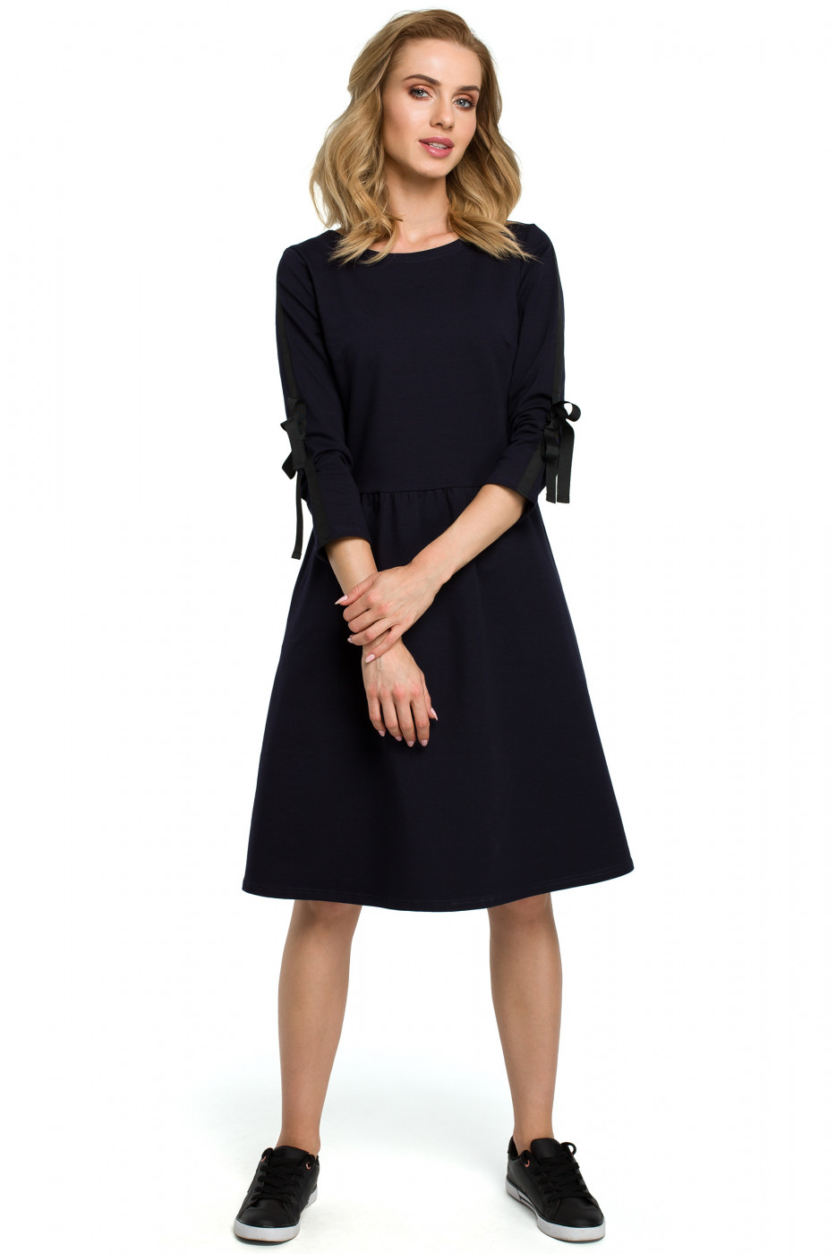 Made Of Emotion Woman's Dress M388 Navy Blue