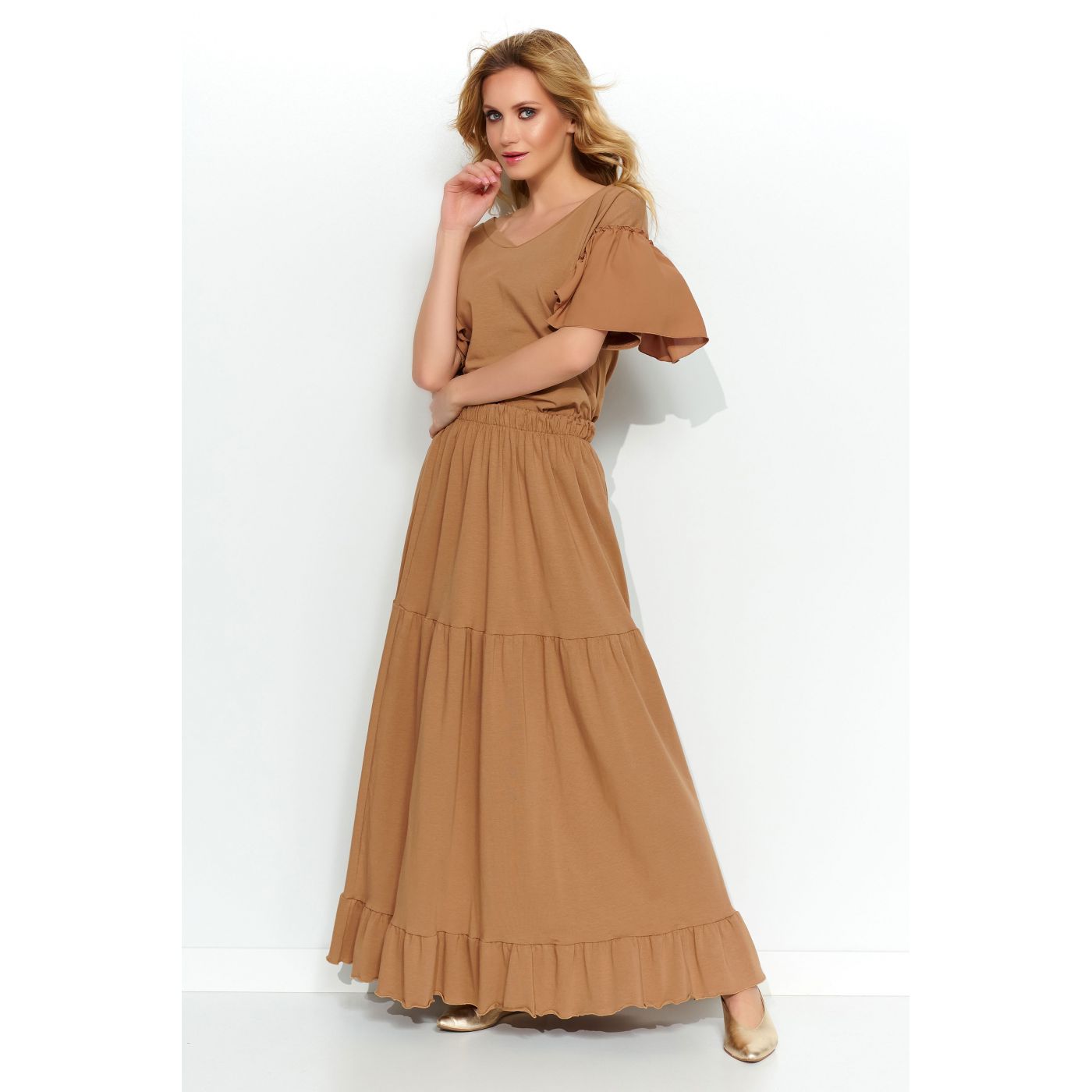 Makadamia Woman's Blouse M560 Cappuccino