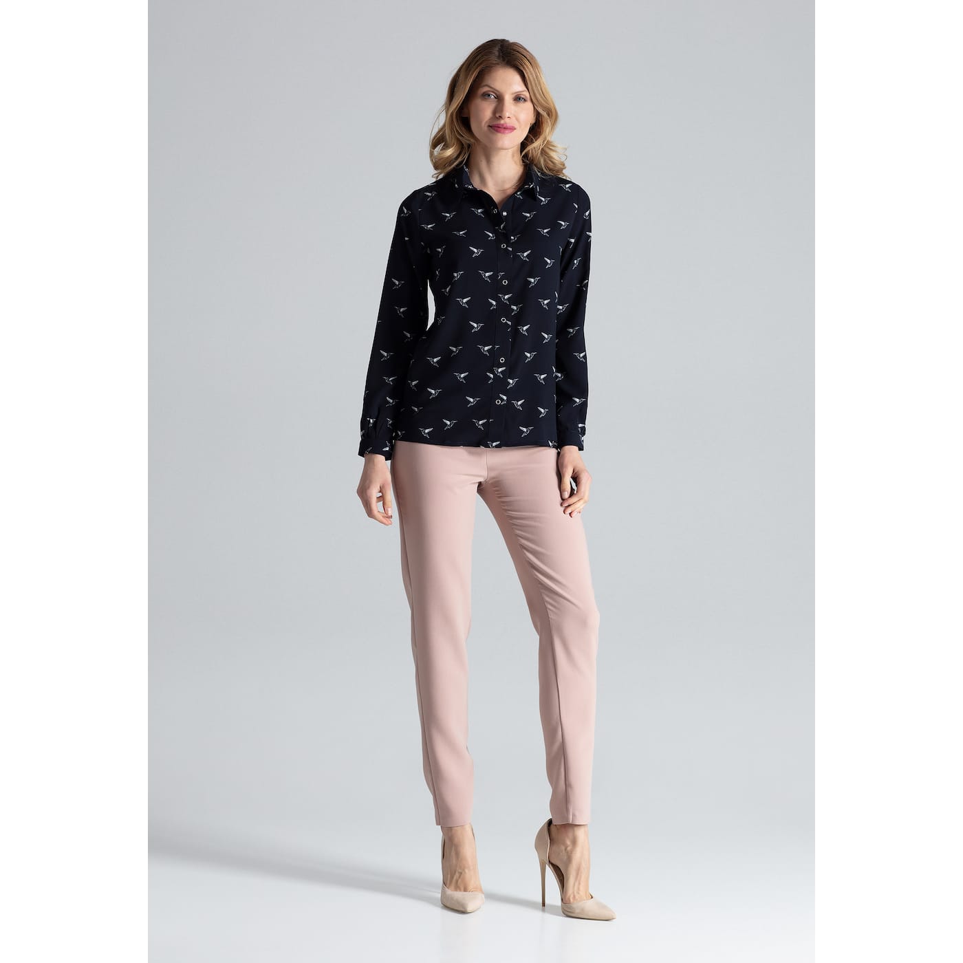 Figl Woman's Shirt M284 Navy Blue