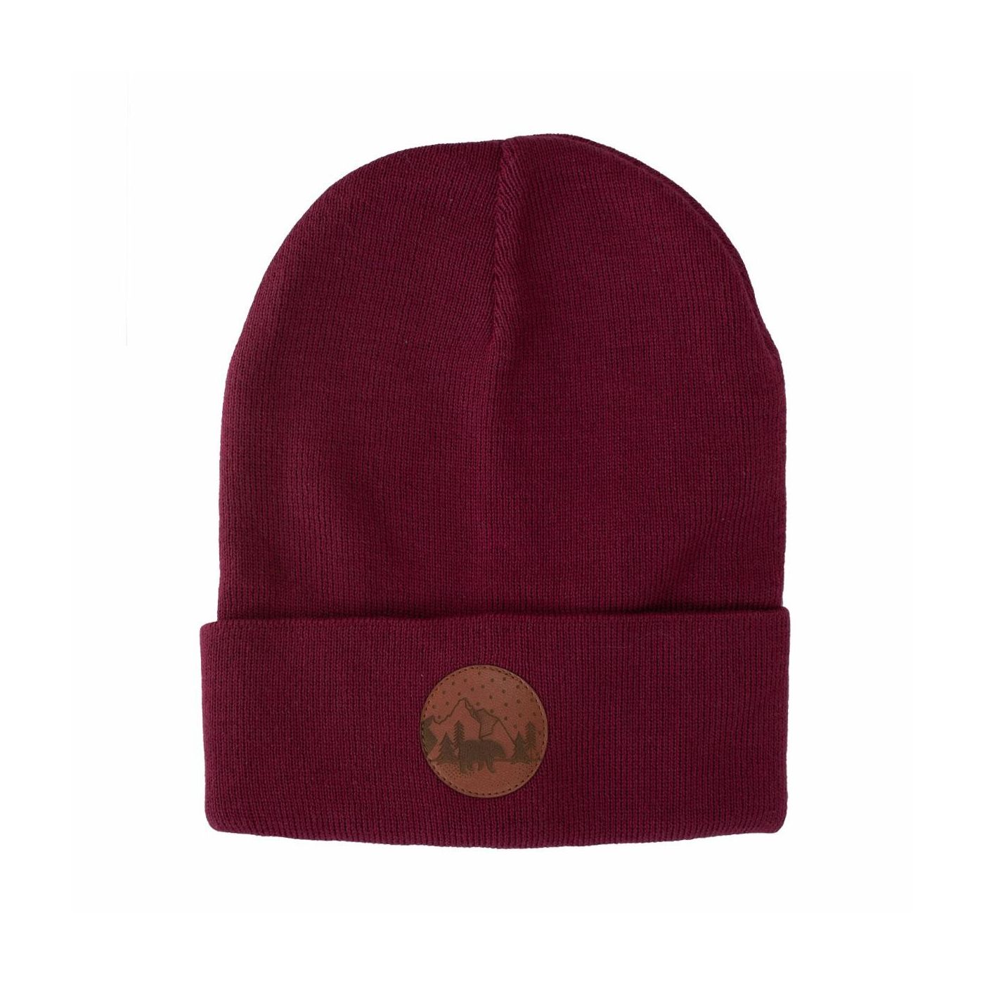 Kabak Unisex's Hat Beanie Cotton Burgundy-30036D