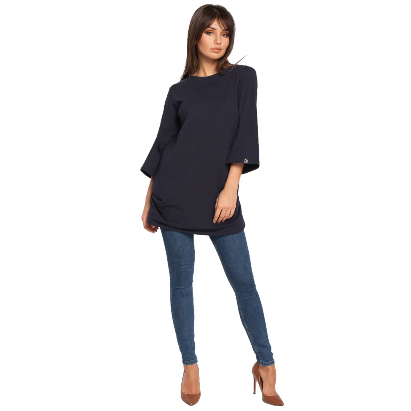 BeWear Woman's Blouse B015 Navy Blue