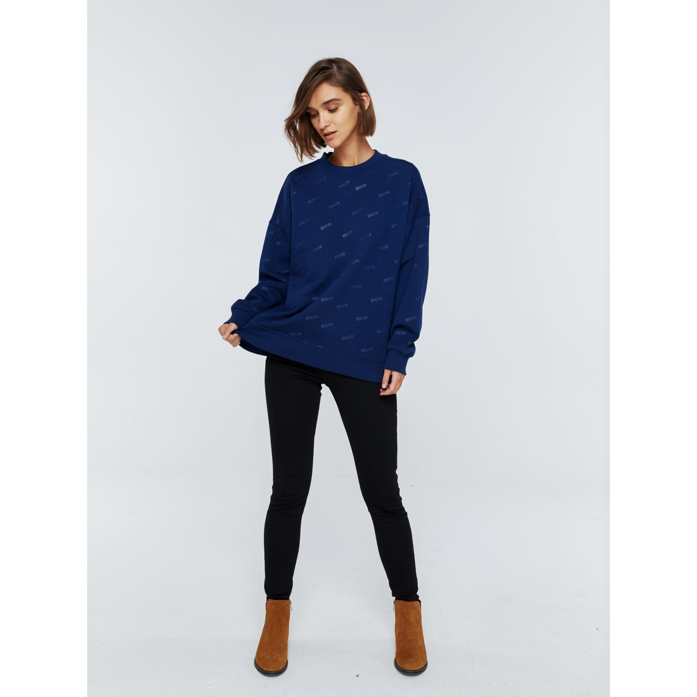 Big Star Woman's Sweatshirt 158805 Navy Blue-465