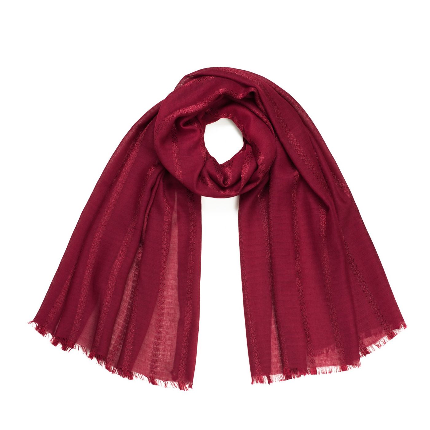 Art Of Polo Woman's Scarf sz19570 Crimson