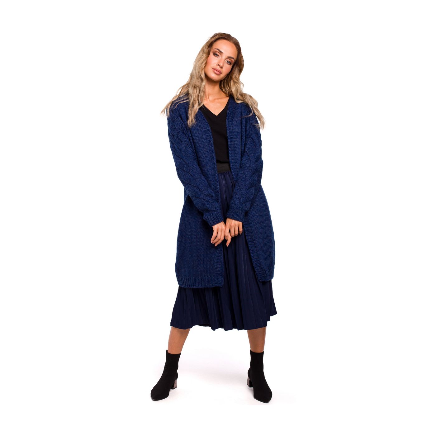 Made Of Emotion Woman's Cardigan M469 Navy Blue
