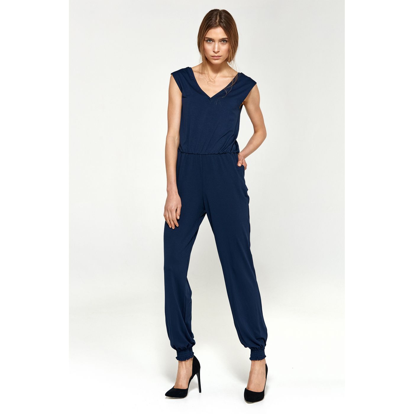 Nife Woman's Overall Km07 Navy Blue