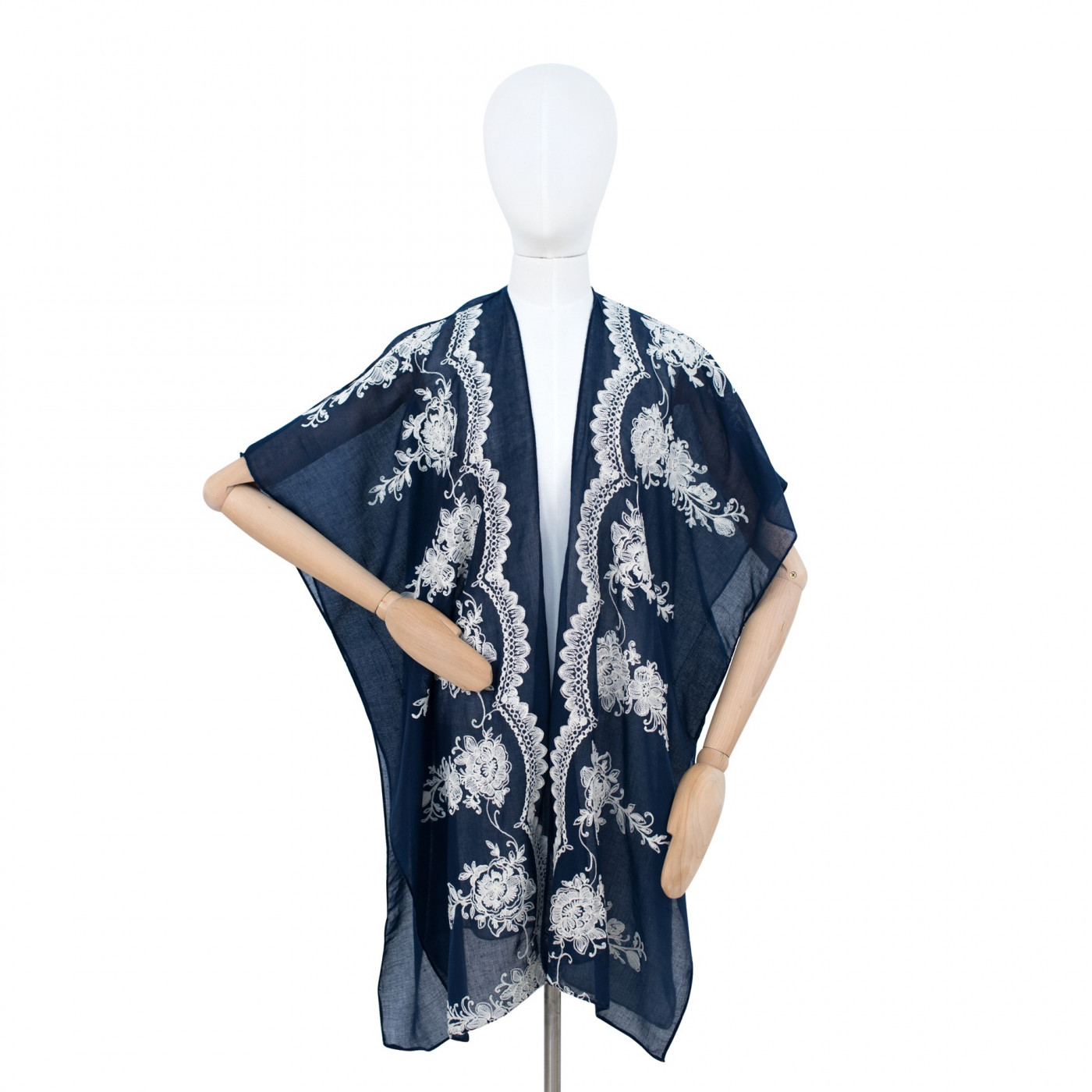 Art Of Polo Woman's Poncho sz19168 Navy Blue
