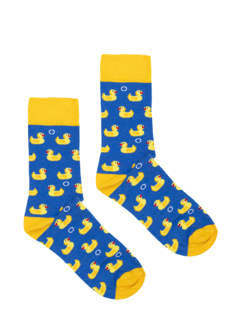 Kabak Unisex's Socks Patterned Ducks Blue