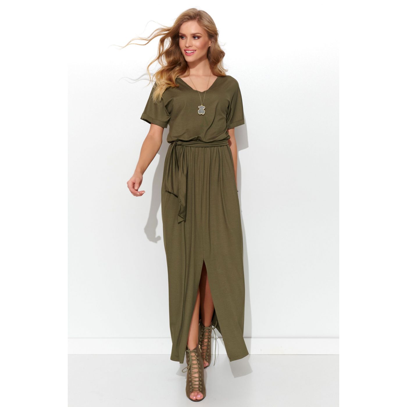 Numinou Woman's Dress Nu278 Khaki