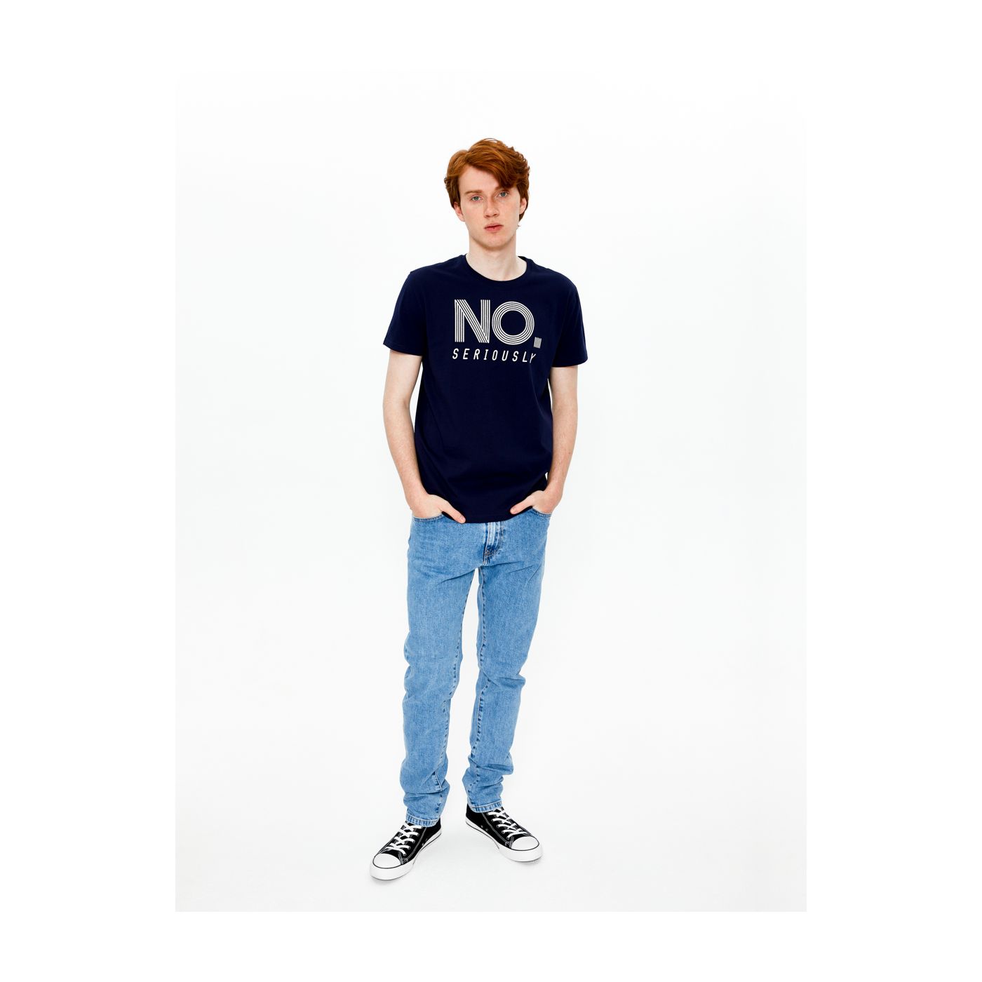 Big Star Man's Shortsleeve T-shirt 154429 Navy Blue-479